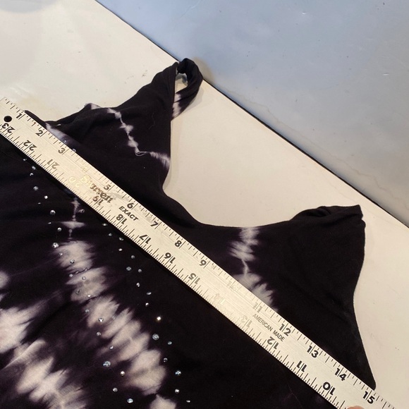 INC International Concepts B/W Tie-Dyed Very Long Maxi Dress - Picture 6 of 7